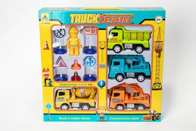 Obrázek produktu pro Set stavebních autíček + příslušenství.