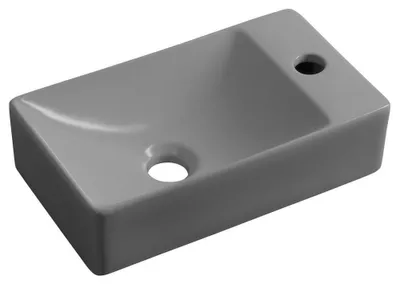 Immagine prodotto di MARGITHA lavabo in Vetroceramica 38x22cm, foro per rubinetto a destra, grigio