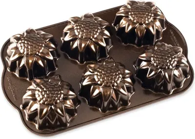 Immagine prodotto di Stampo per dolci "Sunflower Cakelet Pan" - Nordic Ware | Raccolto autunnale bronzo