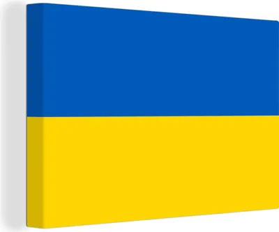 Obrázek produktu pro OneMillionCanvasses® - Obraz na plátně - 140x90 cm, obraz vlajky Ukrajiny, nástěnné umění tisk nástěnné dekorace - fotografie na plátně - malba na dřevěném rámu