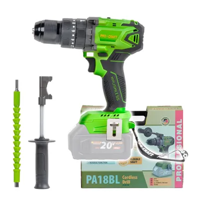 Obrázek produktu pro Aku vrtací šroubovák s příklepem Procraft PA18BLbb