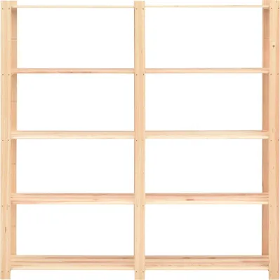 Obrázok produktu pre vidaXL Úložný regál s 5 policami 170 × 38 × 170 cm Borovicový masív 500 kg