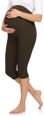 Image de Leggings de grossesse 3/4 pour femme Merry Style en viscose MS10-298 (marron, XL)