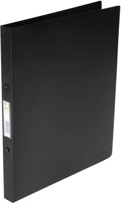 Image de Q-Connect KF02923 : Classeur à anneaux / Lot de 12 pièces / Format A4 / 4 anneaux de 16 mm / Couleur : Noir transparent