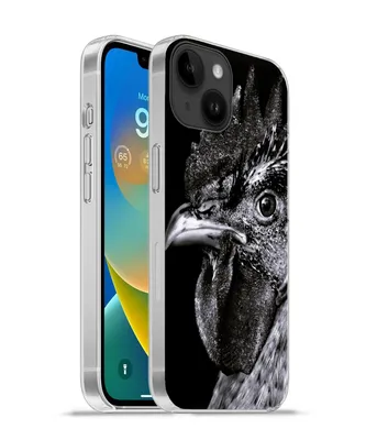 Produktbild von MuchoWow® Handyhülle Schutzhülle Hülle für Apple iPhone 14 - Softcase Hahn - Vogel - Schwarz - Weiß Silikon Softcase Handy Hülle - Mobiltelefonhülle