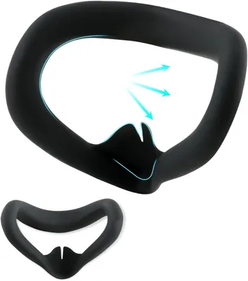 Imagen del producto de Almohadilla facial de silicona para gafas de realidad virtual, suave, compatible con Quest 3S, 1 unidad, para mayor comodidad en realidad virtual