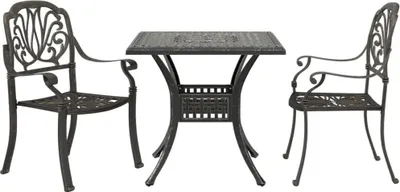 Produktbild von 3-tlg. Bistro-Set Bronzen Aluminiumguss