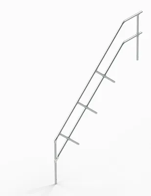 Produktbild von Euroline 511 Treppengeländer für 511 Podesttreppe 45°, 11 Stufen