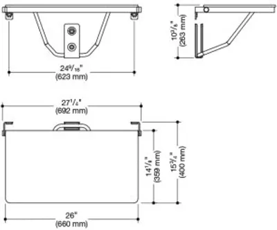 Produktbild von HEWI 900.51.21140 DU-Klappsitz,re-eckig(USA)Sys 900,