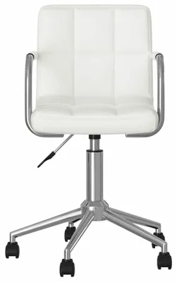 Obrázek produktu pro vidaXL Jídelní židle otočná bílá umělá kůže