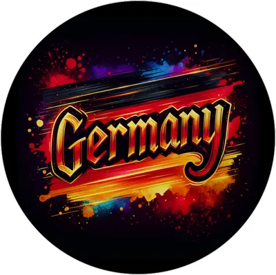 Produktbild von Germany Deutschlandflagge Magnet rund