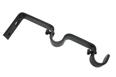 Produktbild von Gardinia Doppelträger Memphis Ø 16 mm, schwarz, 2-er Pack