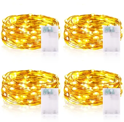 LED-Lichtschnur 2 m, 20 LEDs, batteriebetrieben, Timer, IP65