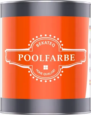 Produktbild von BEKATEQ Poolfarbe Azurblau 1l Schwimmbadfarbe für Becken, Teich & Brunnen aus Beton, Mauerwerk & Putz I Chlorkautschuk Schwimmbeckenfarbe Pool Beschichtung LS-400