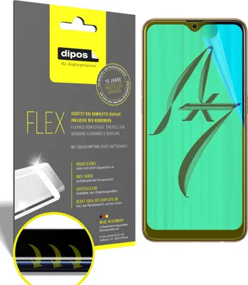 Produktbild von 3x Schutzfolie für Oppo AX7 Pro Folie, 100% Displayabdeckung, dipos Flex