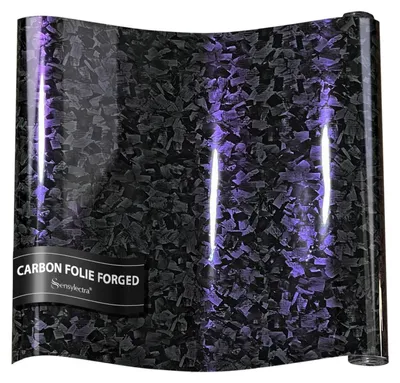 Immagine prodotto di Folia in fibra di carbonio forgiata, 150 x 30 cm, effetto sfumato nero-viola, autoadesiva