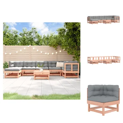 Produktbild von vidaXL 8-tlg. Garten-Lounge-Set mit Kissen Massivholz Douglasie -  Gartenmöbel-Sets