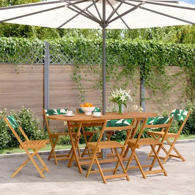 Immagine prodotto di Sedia da giardino - Sedia pieghevole - Sedia da giardino pieghevole - Sedia da esterno - Sedia da giardino con braccioli - Set da 6 - Legno di acacia massello