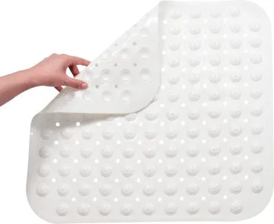 Produktbild von Duschmatten Dusche rutschfest, Duscheinlage rutschfest Quadratisch, Rutschmatte Dusche Duschmatte Antirutsch, Anti Rutsch Matte Dusche, Antibacterial Non Slip Shower Mat für Dusche Weiß