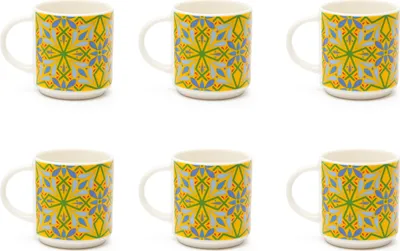Obrázok produktu pre Sada 6 šálok na espresso Excelsa, 10 cl, farebný porcelán Puebla