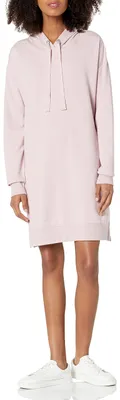 Produktbild von The Drop Damen Iona Mini-Sweatshirtkleid mit Kapuze und langen Ärmeln, Ice Pink,
