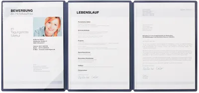 Produktbild von PAGNA Präsentation / Bewerbungsmappe "Straight" DIN A4 3-teilig blau