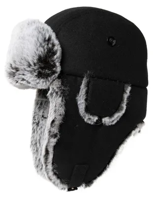 Produktbild von Trappermütze Damen Herren verstellbar winddicht L 92679 Schwarz