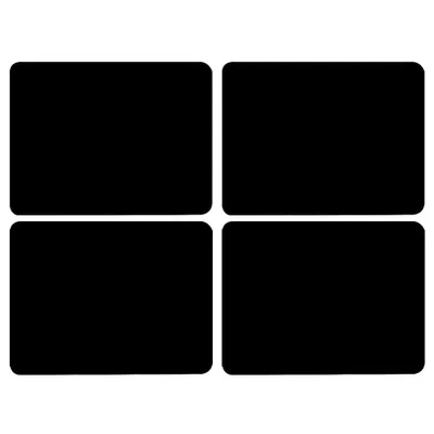 Immagine prodotto di CANDeal Set da 4 tovagliette in silicone, sottopiatti, tappetini da tavola, antiscivolo, per cucina, per piatti e bicchieri, 40 × 30 × 0,08 cm, nero