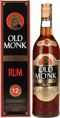 Produktbild von Old Monk Gold Reserve 12 Years + Box 700ml 42,8% Vol.