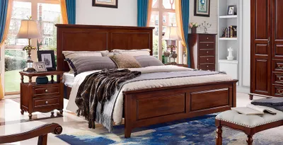 Produktbild von Bett Schlafzimmer Set Design Möbel Luxus Betten 2x Nachttische 3tlg Bettgestell