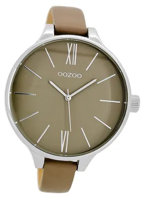 Produktbild von Oozoo Damenuhr Timepieces C9543 beige Lederarmband Quarz Analoguhr D3UOC9543