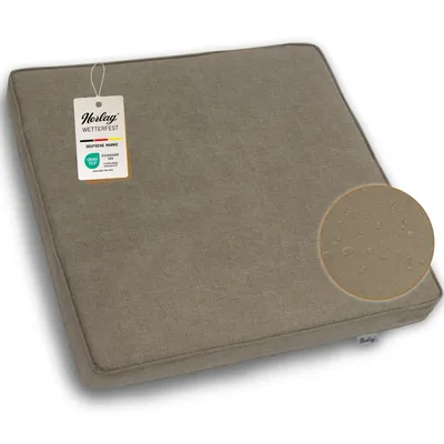 Produktbild von Herlag Loungekissen Sunny, Sitzkissen 70x70x8,5cm Taupe, Wetterfestes Premiumkissen für Gartenlounge, Waschbares Gartenkissen, UV- & Fleckschutz