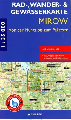 Produktbild von Rad-, Wander- und Gewässerkarte Mirow - von der Müritz zum Pälitzsee mit Eiszeitroute