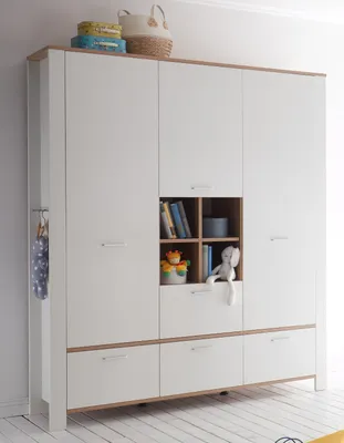 Produktbild von Mäusbacher Kleiderschrank Adele, weiß matt lack / asteiche