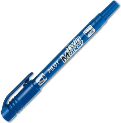 Obrázek produktu pro Permanentní popisovač Pilot Begreen Twin marker - dvouhrotý, modrý