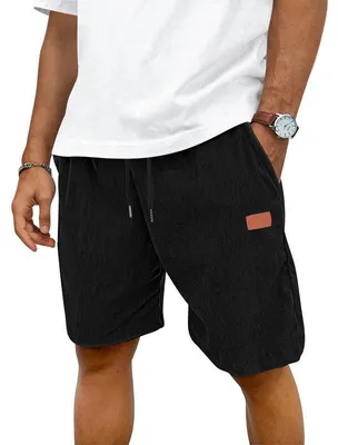 Productafbeelding van Korte Broek Heren - Corduroy - Casual Shorts - Zomerbroek - Trekkoord - Met Zakken - Ademend Comfort - Herenshorts