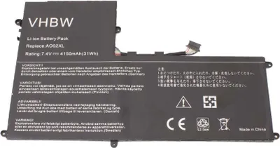 Produktbild von vhbw Akku Ersatz für HP AO02XL, 728558-005 für Tablet Pad (4150 mAh, 7,4 V, Li-Polymer)