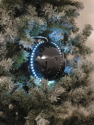 Produktbild von EUROPALMS LED Snowball 8cm, schwarz 5x (83501236)