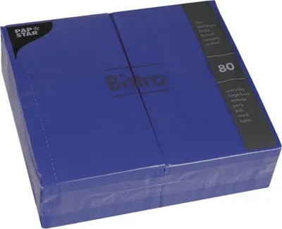 Produktbild von 80 Servietten, 2-lagig 1/6-Falz 40 cm x 32 cm dunkelblau