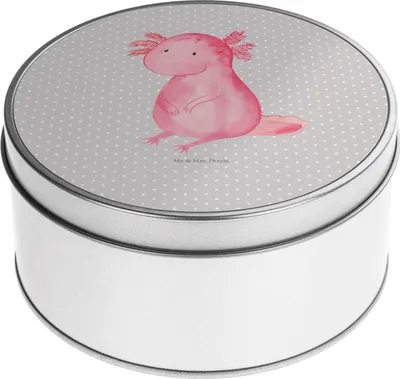 Produktbild von Mr. & Mrs. Panda Kaffeedose Axolotl Niedlich - Grau Pastell - Geschenk, Vorratsdosen, Freundin, Fröhlich, Liebe, Aufbewahrungsbehälter, zuckerdose, Weisheit, keksdosen