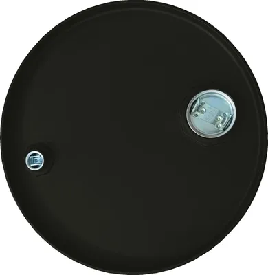 Image de Fût métallique en acier TH 60L avec 2 et 3/4 bouchons - NOIR