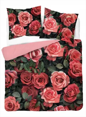 Produktbild von Detexpol Bettwäsche Blumen Wendbar 220x200 cm