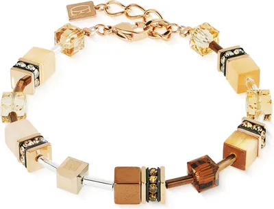 Produktbild von Coeur de Lion Armband - Edelstahl rosé - GeoCUBE® Mocha