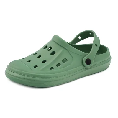 Produktbild von EVA Clogs Herren | Leichte Gartenschuhe Badeschuhe | Freizeit Clogs mit Fersenriemen | Strand Pool Alltag | Olivgrün 44
