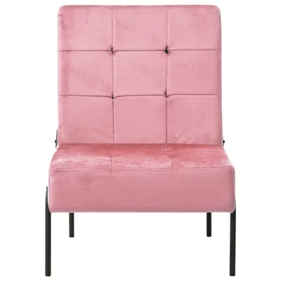 Image de vidaXL Chaise relax 65x79x87 cm rose velours