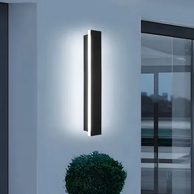 LED-Außenwandlampe 8W 40cm Schwarz IP65 6000K