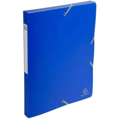 Produktbild von Exacompta Exabox Archivbox DIN A4 Blau 40mm Rücken Polypropylen 700µ