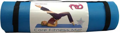 Imagen del producto de Alfombrilla de fitness Fitness-Mad Core, 10 mm de grosor, color azul, 182 cm x 58 cm, antideslizante y cómoda
