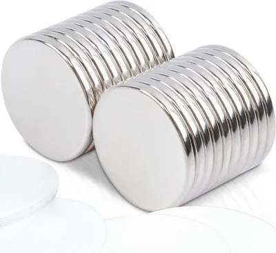 Produktbild von Famanu Neodymium Magneten 20 x 2 mm - 60 Stück - Extra stark - Rund