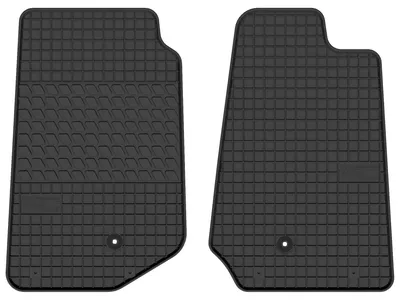Produktbild von Gummi-Fußmatten Vorne für Jeep Wrangler JK III 2006-2017 – 2-tlg, Schwarz, passgenau – Wielganizator SolidTread